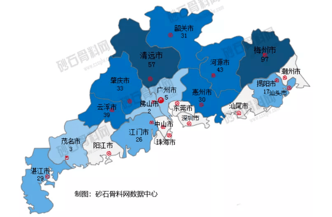 广东省石场规模与发展概述